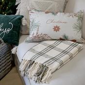 Aix Throw-Check pattern, Olive