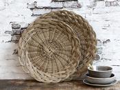 Rattan Braided Trays set of 2 image