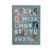 Alphabet Poster with White Pine Frame