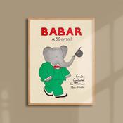 Babar a 50 ans 30x40cm print