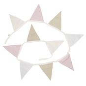 Bunting- white, beige and rose
