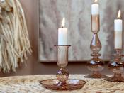 Glass Chamberstick- Caramel image