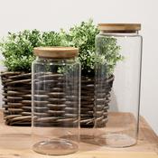 Large Bamboo Glass Jar image