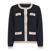 Micha Milano Buttoned Cardigan | Navy-Camel