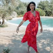 Piti Cuiti Pink With Red Dress