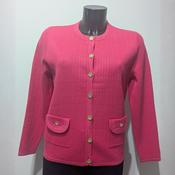 Castle Cardigan Sangria With Gold Trim | Pink