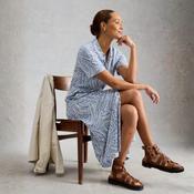 White Stuff Rua Jersey Shirt Dress | Blue Mlt image