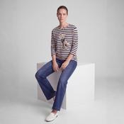 Rabe Navy/Cream Stripe Top With Dog Detail