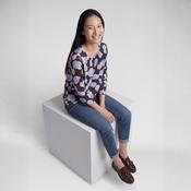 Rabe Multi Circle Printed Top With 3/4 Sleeves