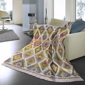 Ikat Cotton Rich Diamond Multi Throw | 140x180cm