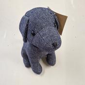 Shannon Herringbone Dog Door Stopper | Midnight Blue