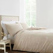 Brushed Embriodery Leaf Natural Duvet Set image