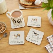 Country Dogs Cork Coaster 4 PK