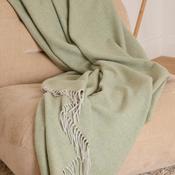 Foxford Dingle Throw | Silver &amp; Lime image