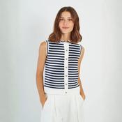 Rene Derhy Navy/White Stripe Sleveless Vest image