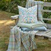 Kielder Throw Olive Cornflower | 127x152cm