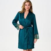 LingaDore Green Floral Lace Satin Kimono image
