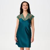 LingaDore Green Floral Lace Satin Chemise