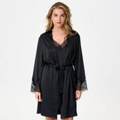 Lingadore Black Lace Satin Kimono image