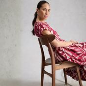 White Stuff Cotton Mina Dress | Pink Print image
