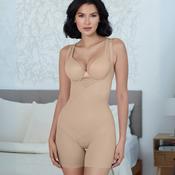 Miraclesuit Tummy Tuck Open-Bust Mid-Thigh Shaping Bodysuit