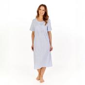Slenderella S/S Floral Print Blue Nightdress