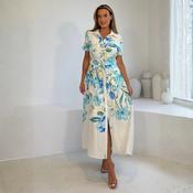 Girl In Mind Roselia Ivory Floral Shirt Dress