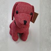 Waterford Herringbone Dog Door Stopper | Red Earth