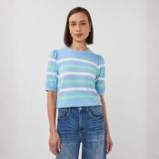 Esqualo Puff Sleeve Striped Knit|Pacific image