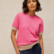 Sansa Knitted Short Sleeve Jumper | Pink image