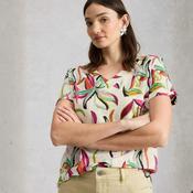 White Stuff Suzie V-Neck Linen Tee image