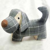 Grey Tweed Dog Door stop