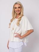 Short Sleeve Knit - Ivory - One Size image