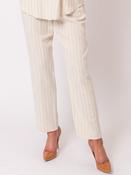 25" Stripe Trousers - Beige image