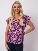 Half Sleeve Blouse - Pink/Navy image