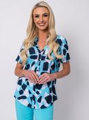 Short Sleeve Top - Turq/Navy image