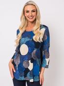 Circle Print Top - Navy/Royal image