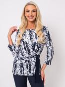 TIE TOP - NAVY WHITE image
