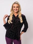 Turn Back Cuff Blouse - Mulberry image