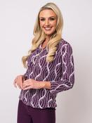 Stand Collar Blouse - Mulberry