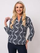 Stand Collar Blouse - Royal