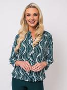 Stand Collar Blouse - Teal