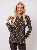Stand Collar Blouse - Chocolate