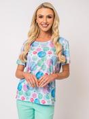 Diamonte Circle Top - Turq Multi