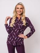 Stand Collar Blouse - Mulberry