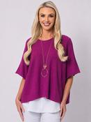 Short Sleeve Knit - Plum - One Size image
