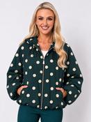 Polka Dot Jacket - Bottle Green - One Size - 10-14