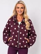 Polka Dot Jacket - Dark Wine - One Size - 10-14 image