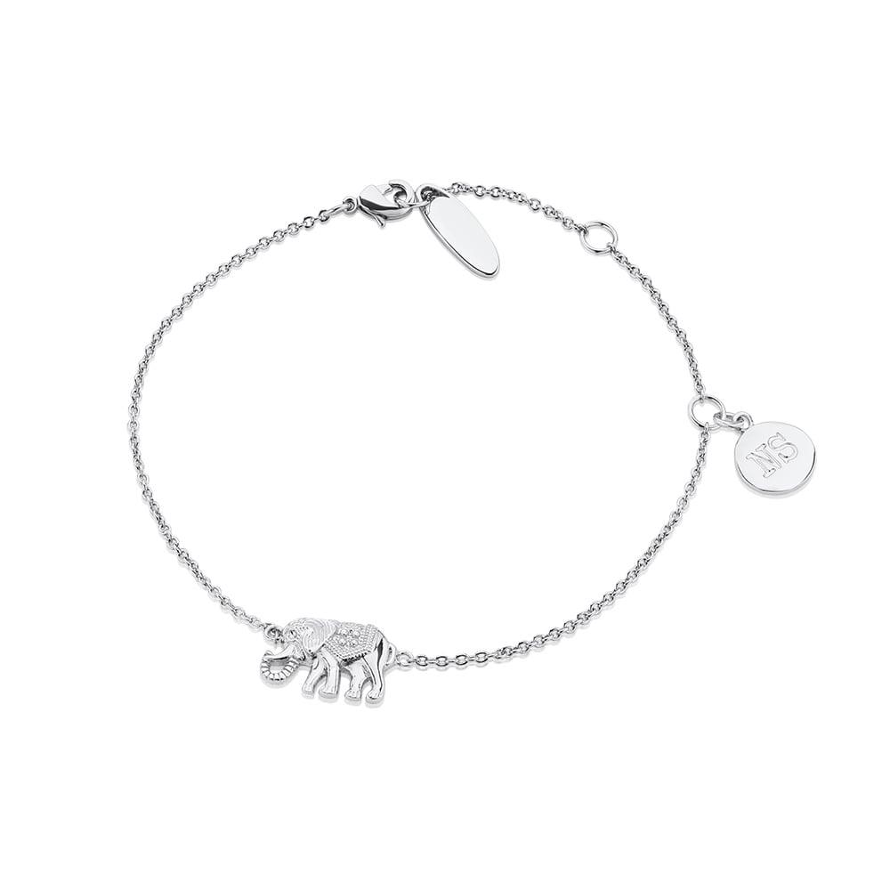 Newbridge Silverware Amy Huberman Elephant Charm Bracelet Silver Chain