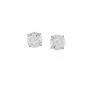 PURE Silver 6mm Stone Set Stud Earrings image